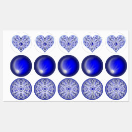 Etiquetas Azul cerámico de Grecia