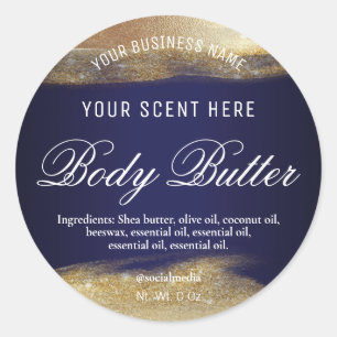 Etiquetas Azul Y Oro De La Marina