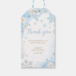 Etiquetas Baby Shower Favor Blue A Little Snowflak