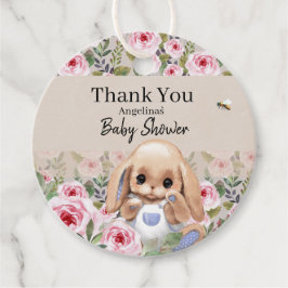 Etiquetas Baby Shower Favor con diseño bonito.