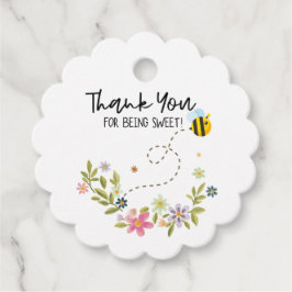 Etiquetas Baby Shower Favor de Honey Bee - Gracias