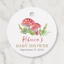 Etiquetas Baby Shower Favor de los hongos salvajes