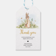 Etiquetas Baby Shower Favor de Peter Rabbit