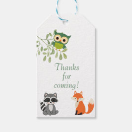 Etiquetas Baby Shower Favor para animales de Woodl