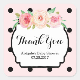 Etiquetas Baby Shower Favorito de puntos negros ro