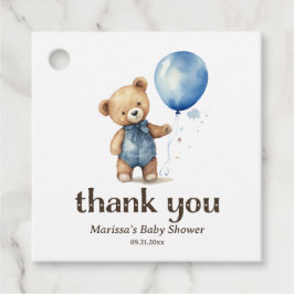 Etiquetas Baby Shower Favorito de Teddy Bear Boy