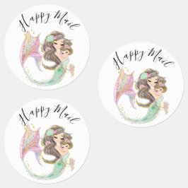 ETIQUETAS BABY SHOWER MERMAID BAJO EL ROPA DEL MAR
