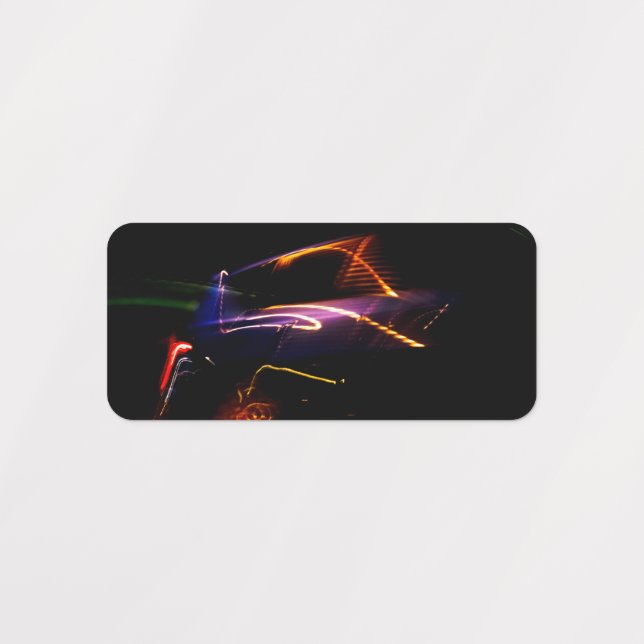 Etiquetas baile de coche morado (Diseño 2)