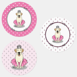 Etiquetas Ballet Princesa Amarillo Laboratorio Labrador Perr