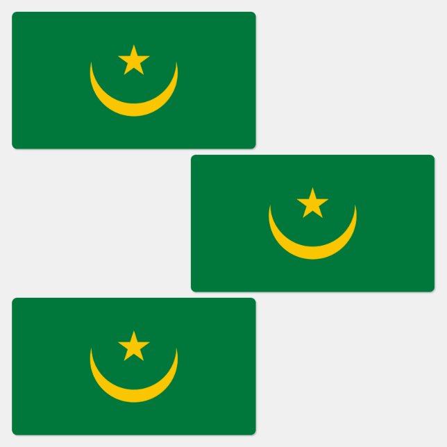 Etiquetas Bandera antigua de Mauritania (Grupo)