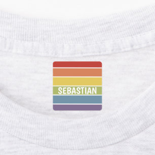 Etiquetas Bandera arco iris del orgullo gay Color retro pers