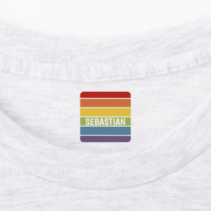 Etiquetas Bandera arco iris del orgullo gay Color retro pers