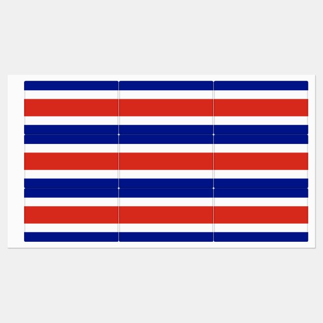Etiquetas Bandera Civil de Costa Rica (Hoja)