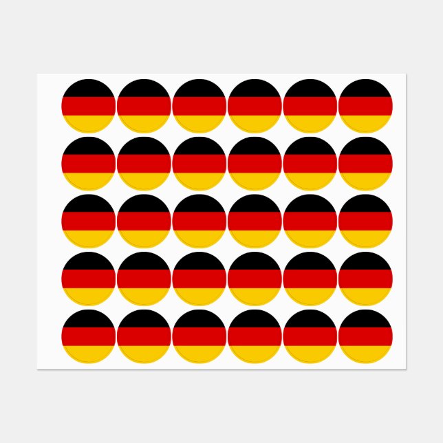 Etiquetas Bandera de Alemania (Hoja)
