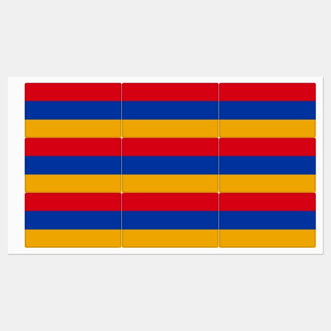Etiquetas Bandera de Armenia (Hoja)