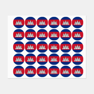 Etiquetas Bandera de Camboya