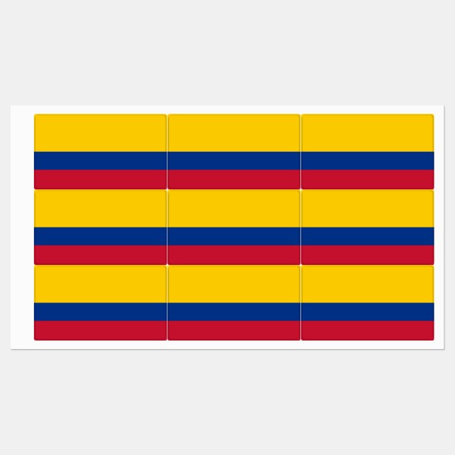 Etiquetas Bandera de Colombia (Hoja)