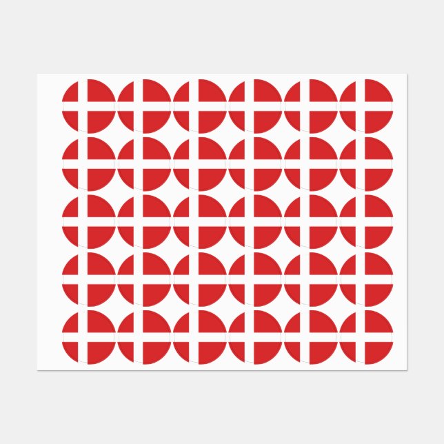 Etiquetas Bandera de Dinamarca (Hoja)