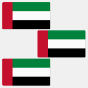 Etiquetas Bandera de Emiratos Árabes Unidos