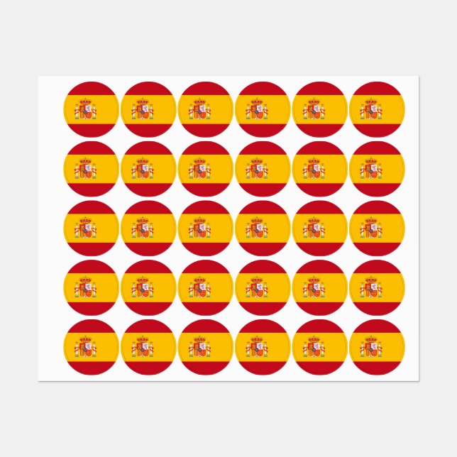 Etiquetas Bandera de España (Hoja)