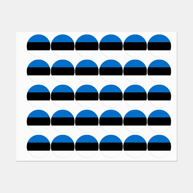 Etiquetas Bandera de Estonia (Hoja)