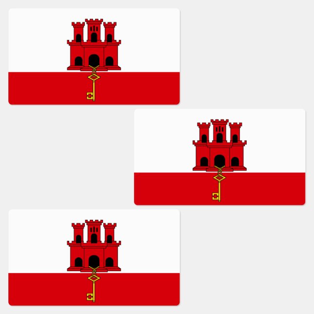 Etiquetas Bandera de Gibraltar (Grupo)