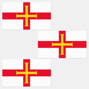 Etiquetas Bandera de Guernsey