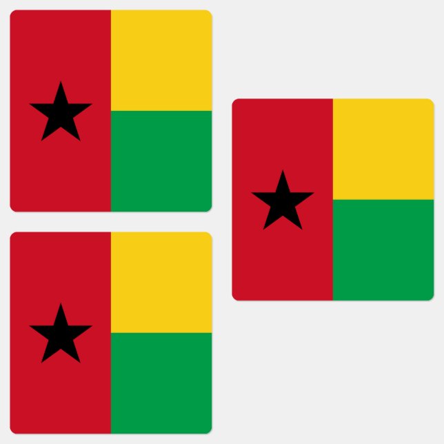 Etiquetas Bandera de Guinea Bissau (Grupo)