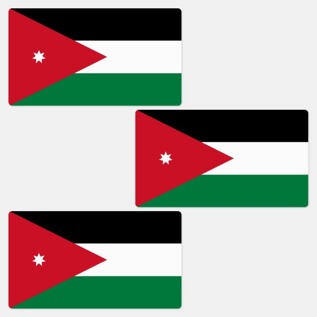 Etiquetas Bandera de Jordania (Grupo)