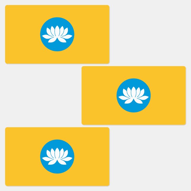Etiquetas Bandera de Kalmykia (Grupo)