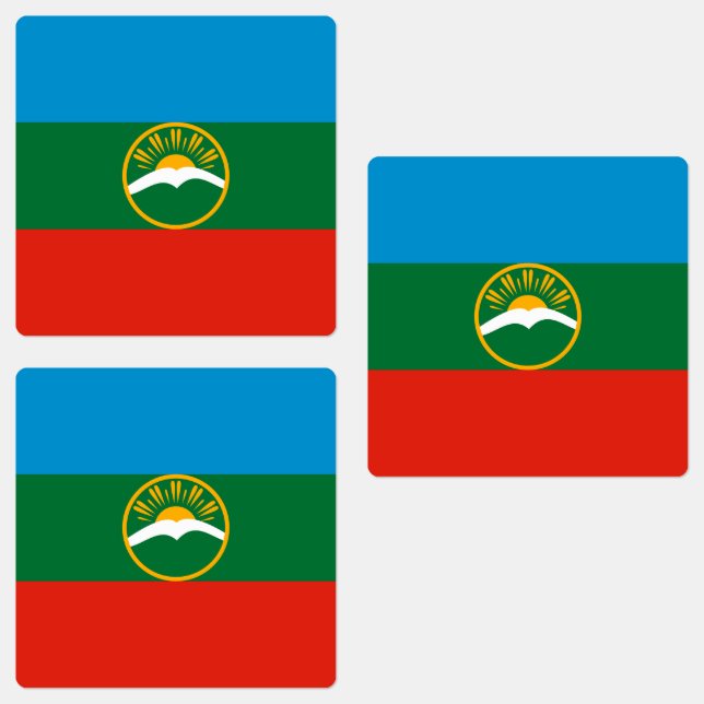 Etiquetas Bandera de Karachay Cherkessia (Grupo)