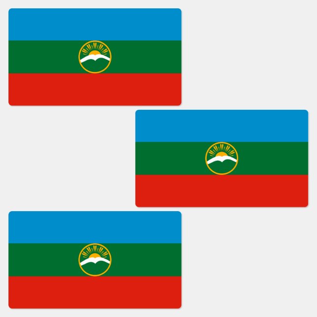Etiquetas Bandera de Karachay Cherkessia (Grupo)