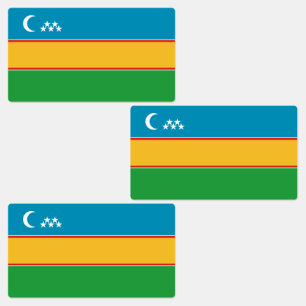 Etiquetas Bandera de Karakalpakistán