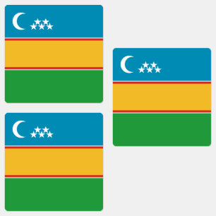 Etiquetas Bandera de Karakalpakistán
