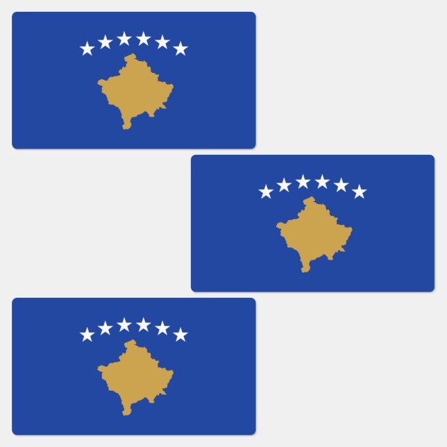 Etiquetas Bandera de Kosovo (Grupo)