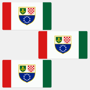 Etiquetas Bandera de la Federación de Bosnia-Herzegovina