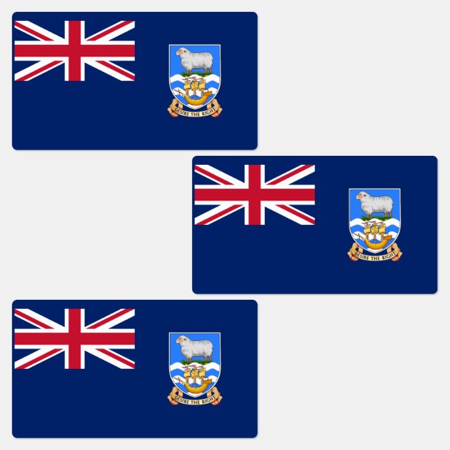 Etiquetas Bandera de las Islas Malvinas (Grupo)