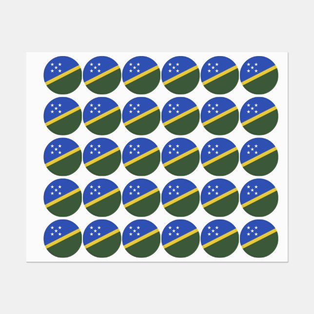 Etiquetas Bandera de las Islas Salomón (Hoja)