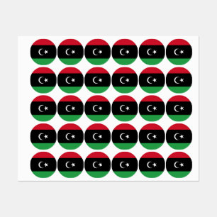 Etiquetas bandera de Libia
