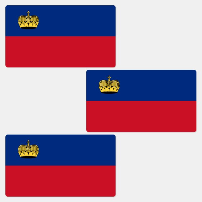 Etiquetas Bandera de Liechtenstein (Grupo)