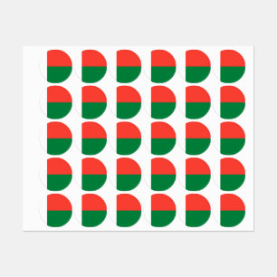 Etiquetas Bandera de Madagascar