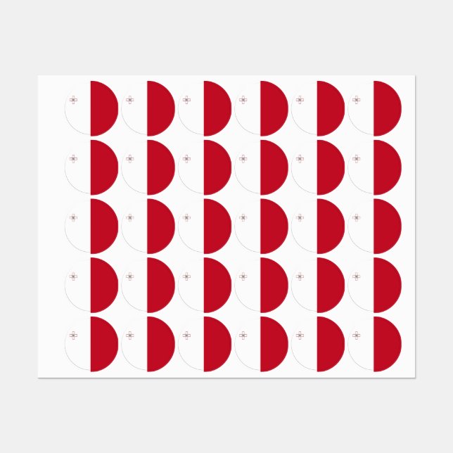 Etiquetas Bandera de Malta (Hoja)