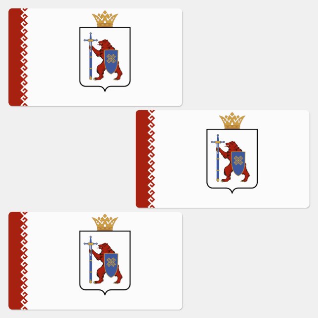 Etiquetas Bandera de Mari El (Grupo)