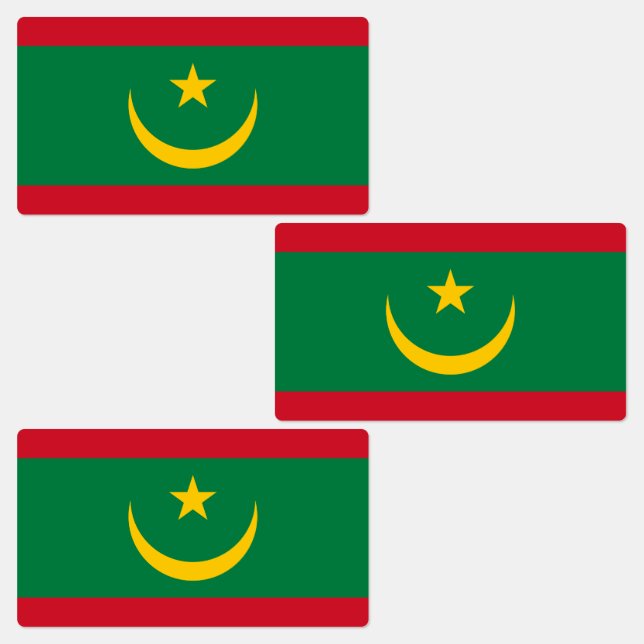 Etiquetas Bandera de Mauritania (Grupo)