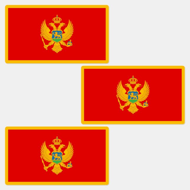 Etiquetas Bandera de Montenegro (Grupo)