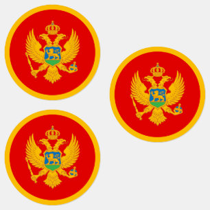 Etiquetas Bandera de Montenegro