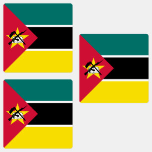 Etiquetas Bandera de Mozambique
