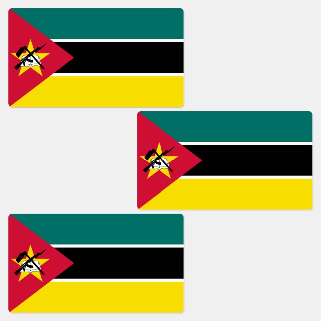 Etiquetas Bandera de Mozambique (Grupo)