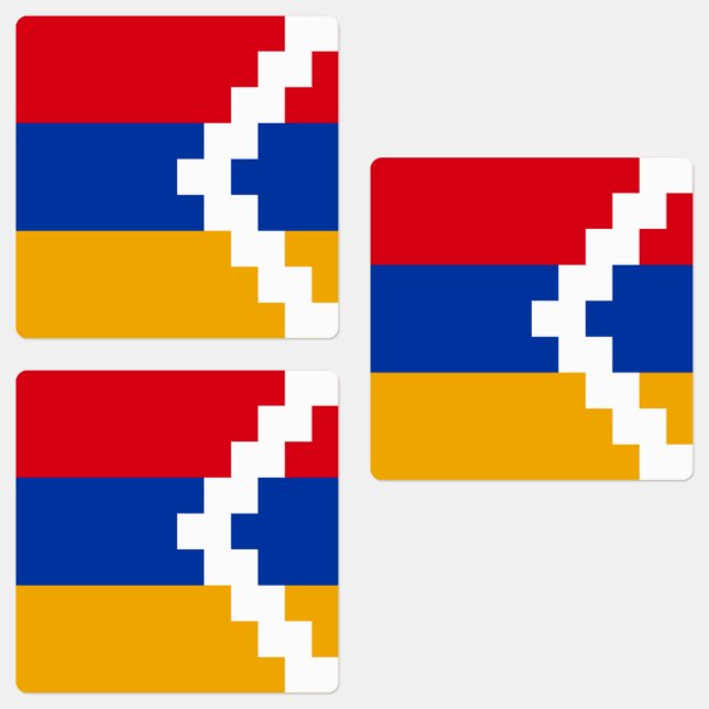 Etiquetas Bandera de Nagorno Karabakh (Grupo)