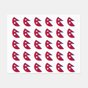 Etiquetas Bandera de Nepal